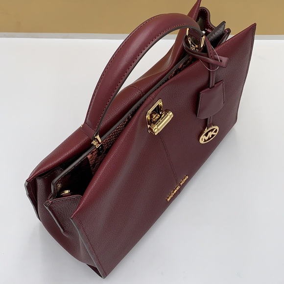 MICHAEL KORS PENELOPE LARGE TOP HANDLE MERLOT MULTI COLOR - Picture 8 of 16